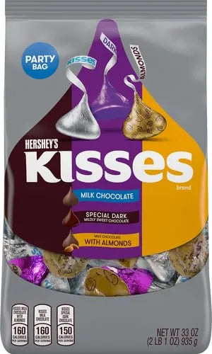 HERSHEY'S KISSES Assorted Chocolate , 33 oz