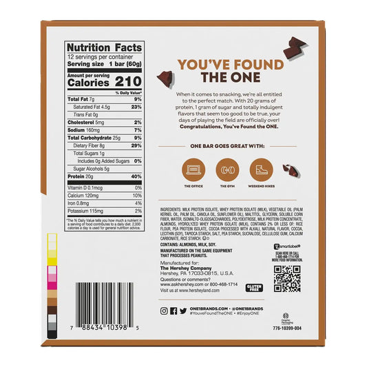 ONE S'mores Protein Bars, 20g Protein, Gluten Free Snacks, 12 ct