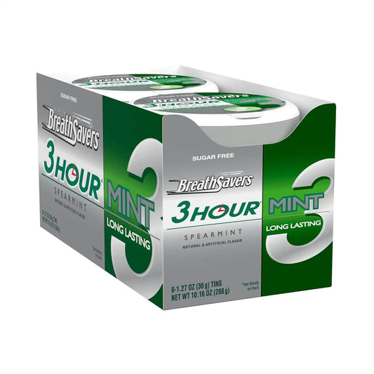 BREATH SAVERS Spearmint Sugar-Free Mints Tins, 1.27 oz, 8 ct