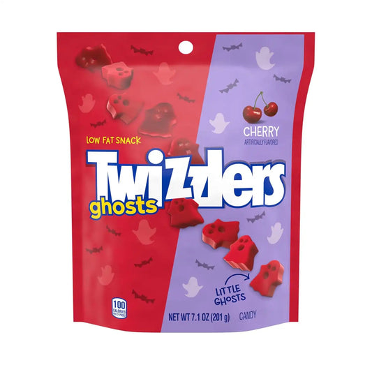 Twizzlers Ghosts Cherry Flavored Chewy Halloween Candy Bag, 7.1 oz