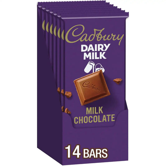 CADBURY DAIRY MILK Milk Chocolate Candy Bars, 3.5 oz, 14 ct