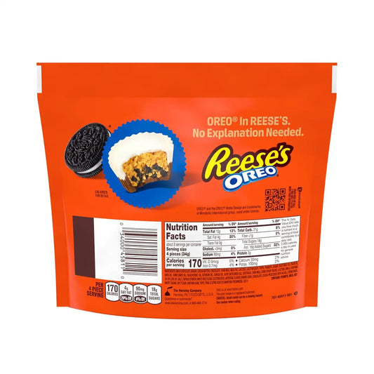 Reese's OREO Miniature Cups Peanut Butter Chocolate Candy, 9 oz