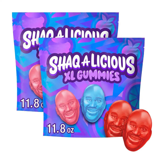 SHAQ-A-LICIOUS XL GUMMIES Original Flavor Chewy,Candy Bag,11.8 oz,(Pack of 2)