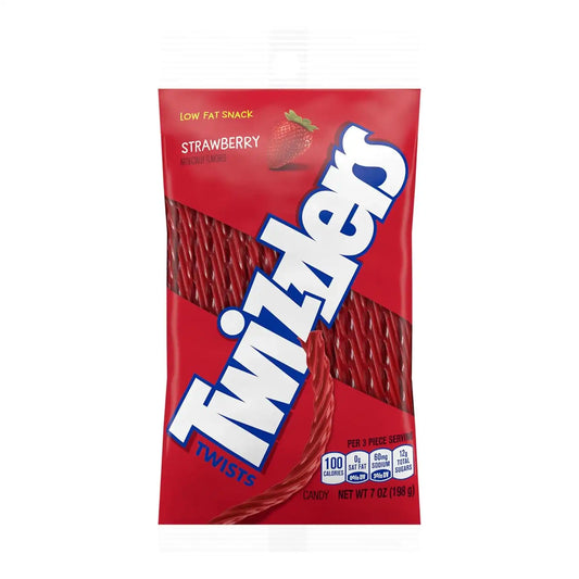 TWIZZLERS Twists Strawberry Flavored Chewy Candy Bag, 7 oz