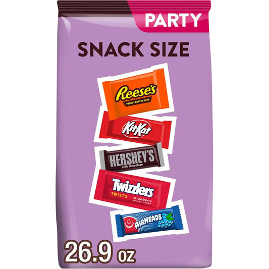 Hershey Assorted Flavored Snack Size Candy Variety Pack, 26.9 oz