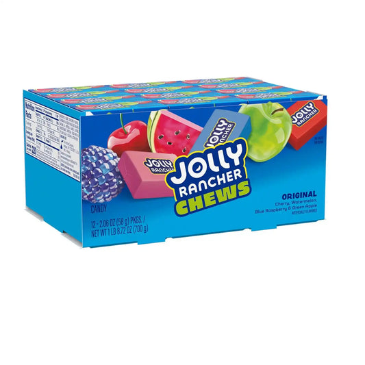 JOLLY RANCHER Chews Assorted Fruit Flavored Candy Box, 2.06 Ounce (Pack of 96)