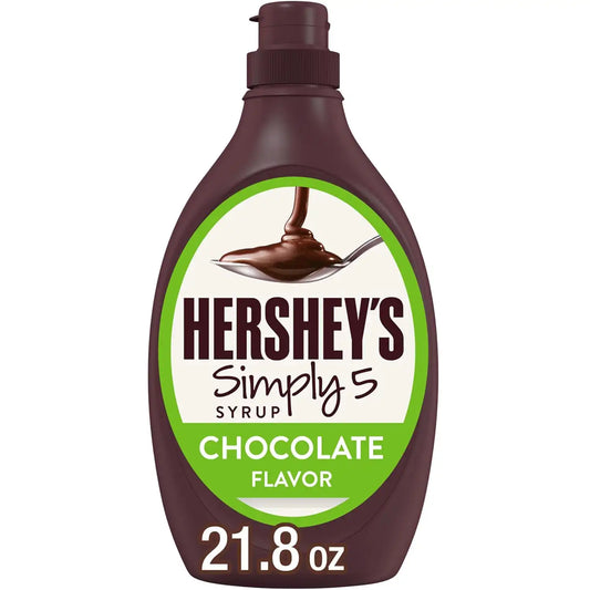 HERSHEY'S Simply 5 Chocolate Syrup Bottle, 21.8 oz