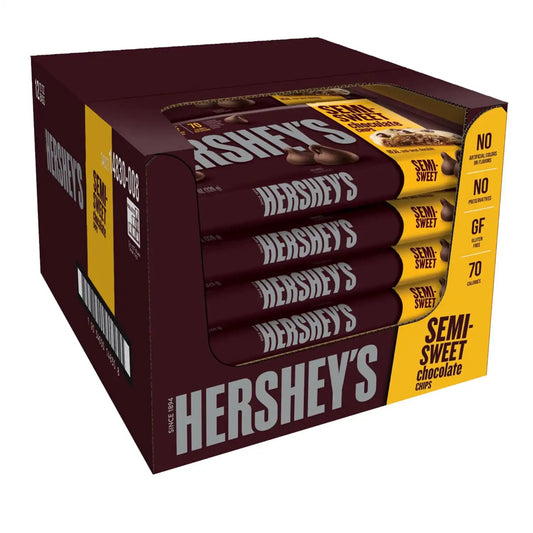 HERSHEY'S Semi Sweet Chocolate Baking Chips Bags, 12 oz (12 Count)