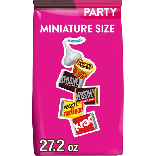 HERSHEY'S and REESE'S Assorted Chocolate Flavored Candy Party Pack, 27.2 oz