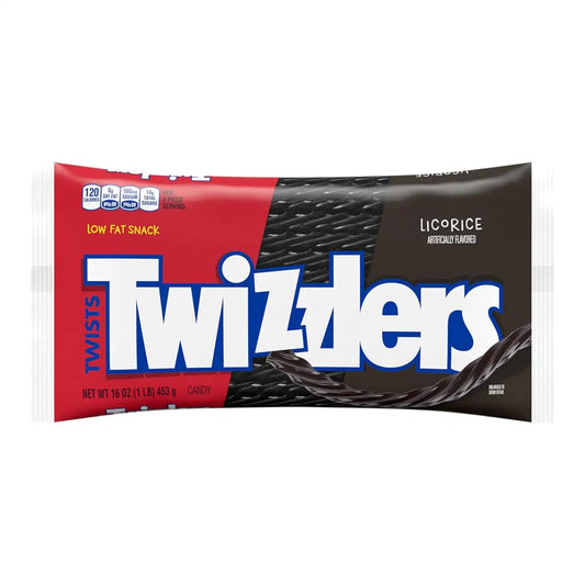 TWIZZLERS Twists Licorice Flavored Chewy Candy Bag, 16 oz