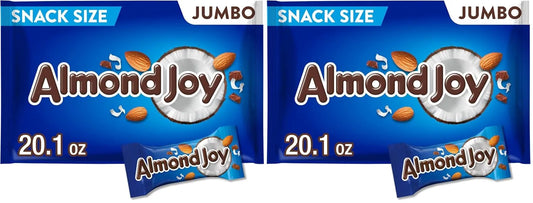 ALMOND JOY Coconut and Almond Chocolate Snack Size, Candy Jumbo Bag, 20.1 oz (Pack of 2)
