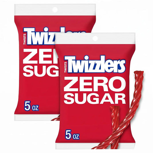 TWIZZLERS Sugar Free Strawberry Twists (5-Ounce Bag) (Pack of 2)