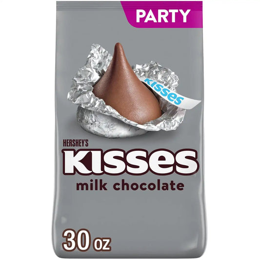 HERSHEY'S KISSES Milk Chocolate Candy Bulk Party Pack, 30 Ounce (Pack of 9)