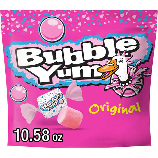 BUBBLE YUM Original Bubble Gum Bag, 10.58 oz