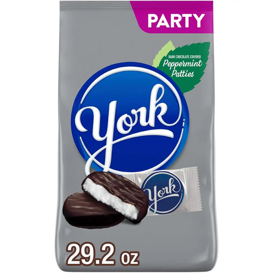 York Dark Chocolate Peppermint Patties Bulk Candy Party Pack, 29.2 oz