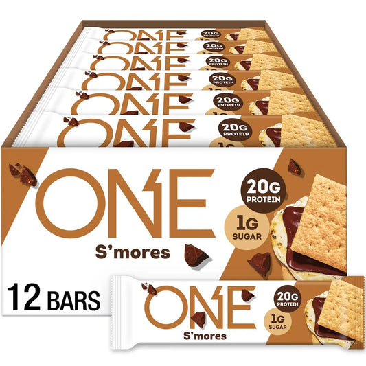 ONE S'mores Protein Bars, 20g Protein, Gluten Free Snacks, 12 ct