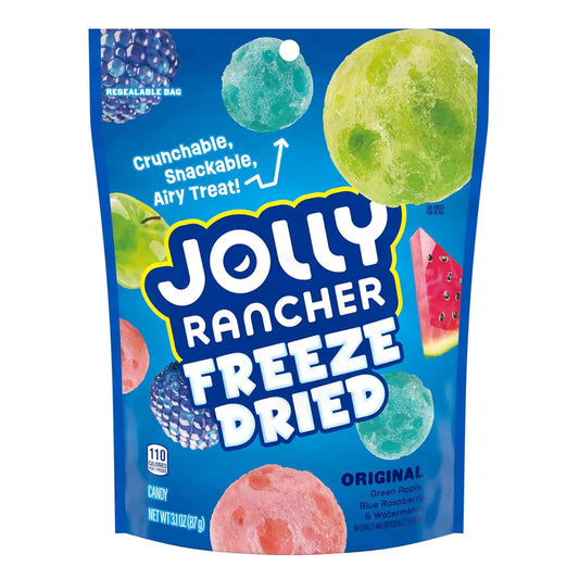 JOLLY RANCHER Freeze Dried Original Fruit Candy Bag, 3.1 Ounce (Pack of 8)