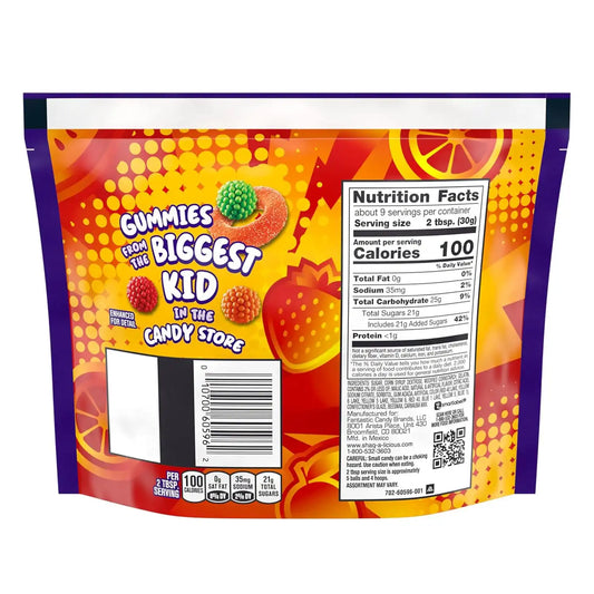 SHAQ-A-LICIOUS SLAMS Assorted Fruit Flavored Chewy, Candy Bag, 9.8 oz (Pack of 2)
