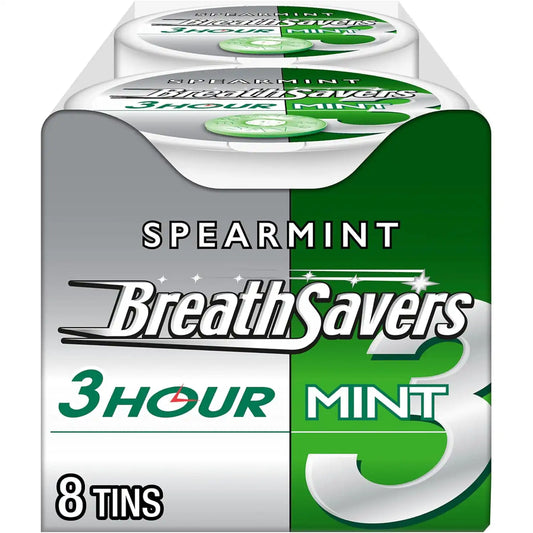 BREATH SAVERS Spearmint Sugar-Free Mints Tins, 1.27 oz, 8 ct