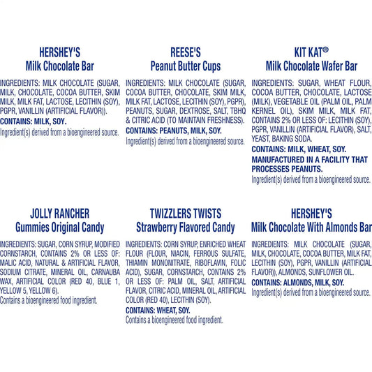 Hershey Assorted Flavored Candy Variety Pack, 31.5 oz (18 Packs)