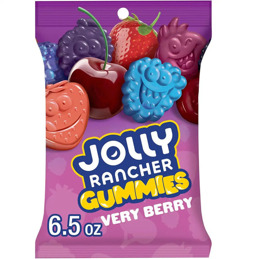JOLLY RANCHER Gummies Very Berry Fruit Flavored Candy Bag, 6.5 oz