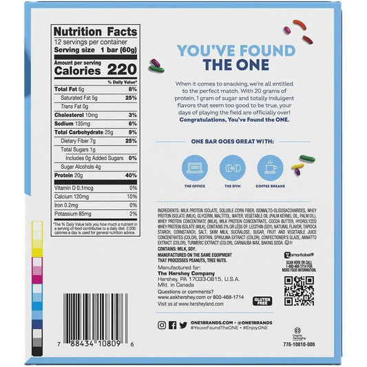 ONE Birthday Cake Protein Bars, 20g Protein, Gluten Free Snacks, 12 Count (2.12 oz) (Pack of 6)