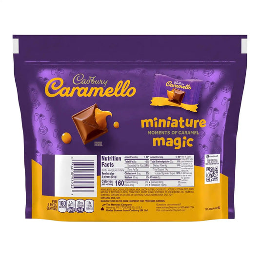 CADBURY CARAMELLO Miniatures Milk Chocolate Caramel Candy Share Packs, 8 oz (8 Count)