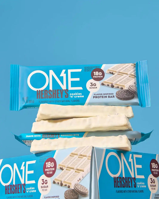 ONE Hershey's Cookies 'n' Creme Protein Bars, 18g Protein, 12 count (Pack of 6)