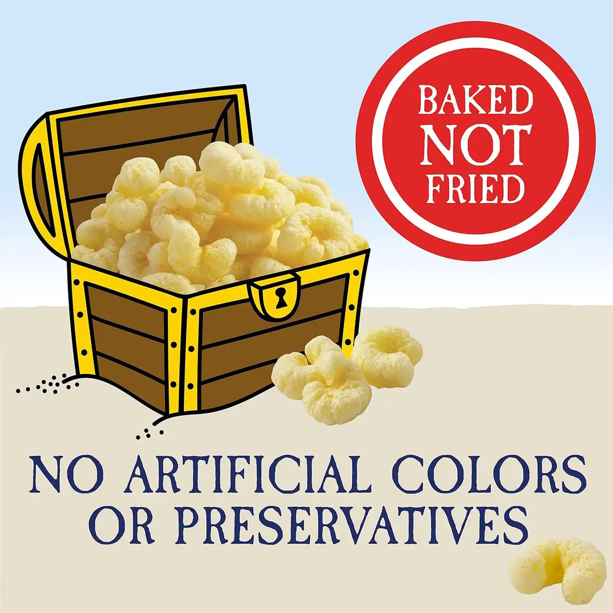 Pirate's Booty Aged White Cheddar Cheese Puffs,Gluten-Free,Kids Snacks,10oz,(Pack of 6)