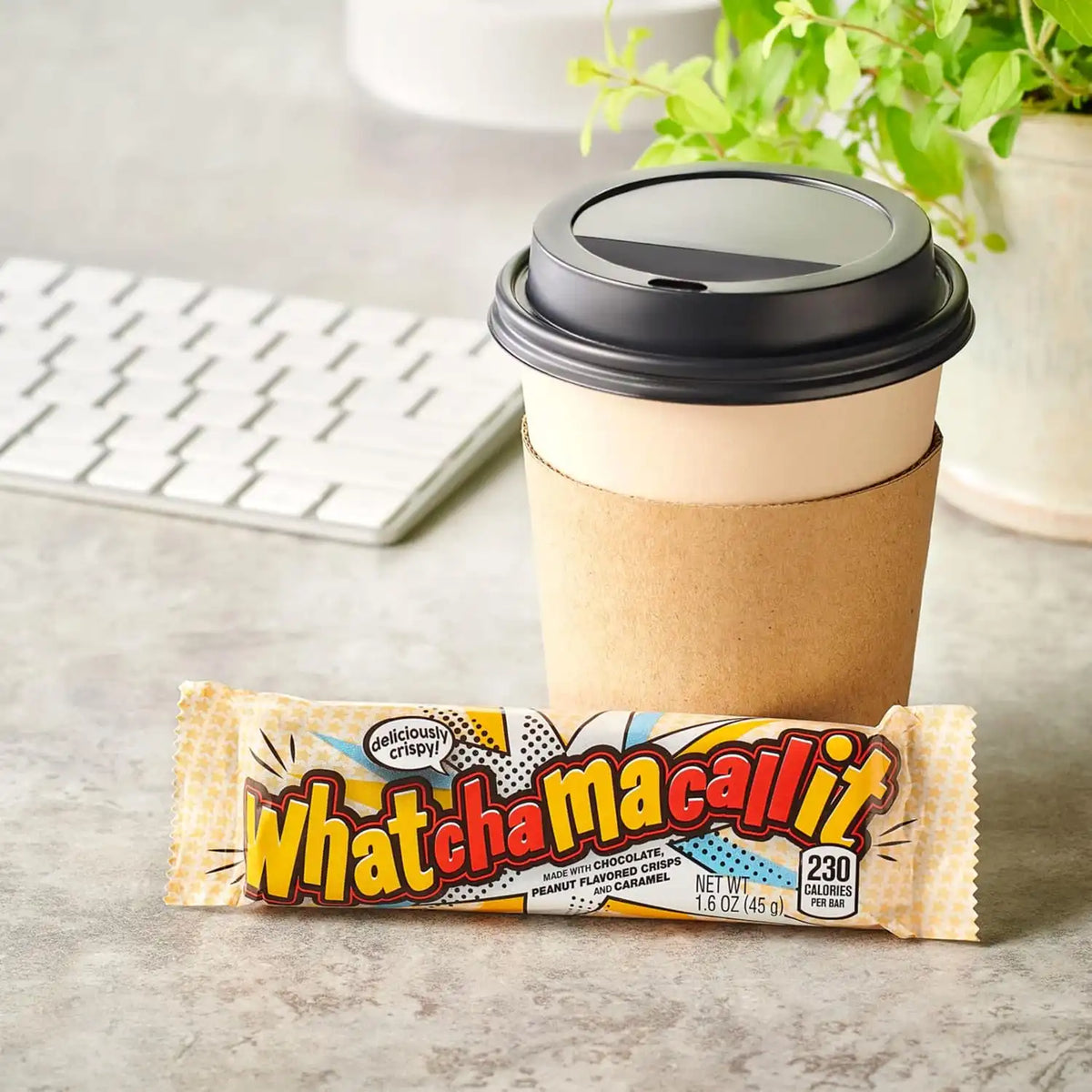 WHATCHAMACALLIT Chocolate Caramel Peanut Crisps Candy Bars, 1.6 oz, 36 Ct