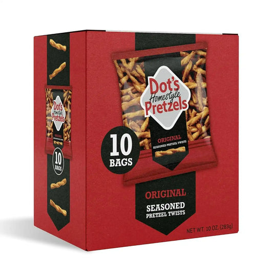Dot's Pretzels Original Seasoned Pretzel Twists Snack Bags, 1 oz, 10 ct