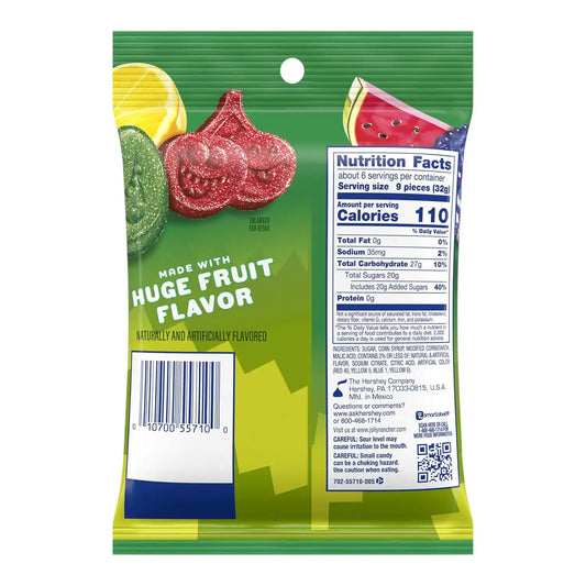 JOLLY RANCHER Gummies Sours Assorted Fruit Flavored Candy Bag, 6.5 oz (Pack of 2)
