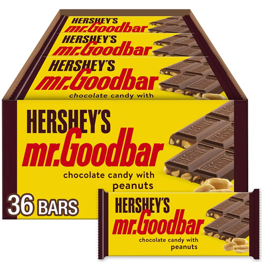 HERSHEY'S MR. GOODBAR Chocolate with Peanuts Candy Bars, 1.75 oz, 36 Ct