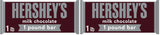 HERSHEY'S Milk Chocolate Candy Gift Bar, 1 lb (Pack of 2)
