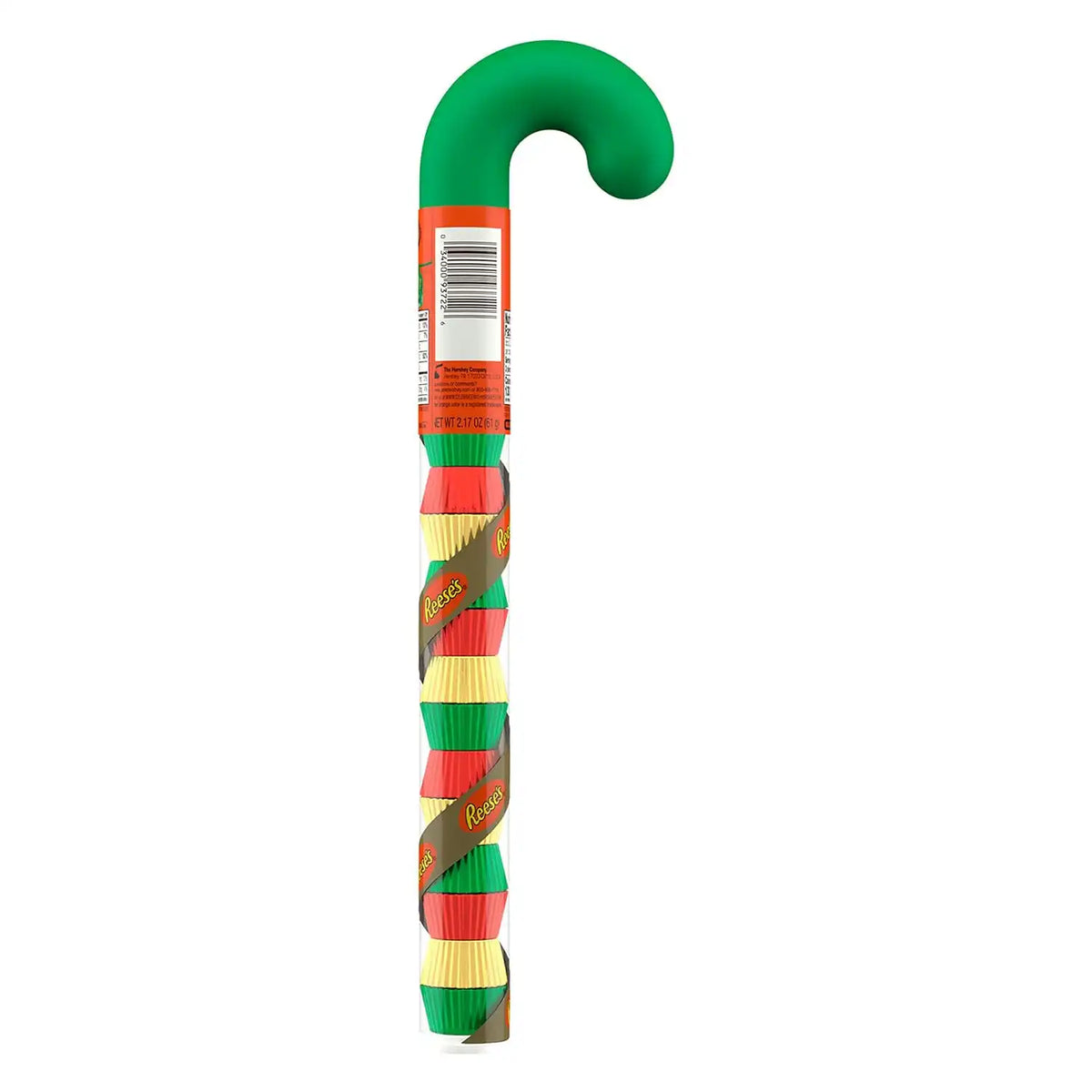REESE'S Miniatures Milk Chocolate Peanut Butter Cups, Christmas Candy Plastic Cane, 2.17 oz (Pack of 3)