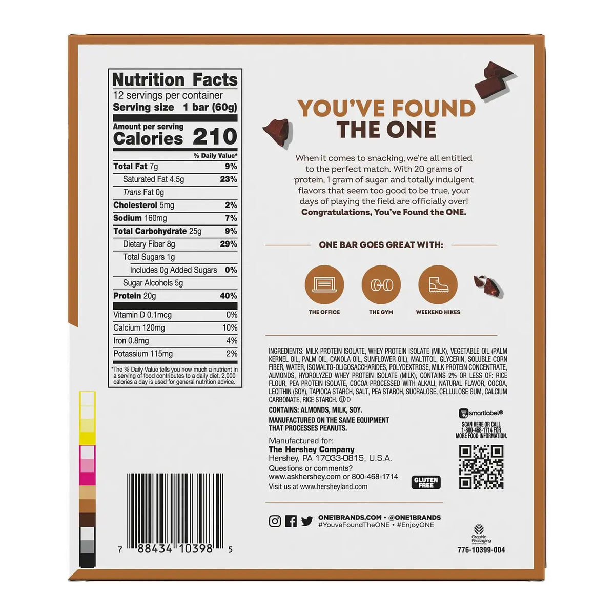 ONE S'mores Protein Bars, 20g Protein, Gluten Free Snacks, 12 ct