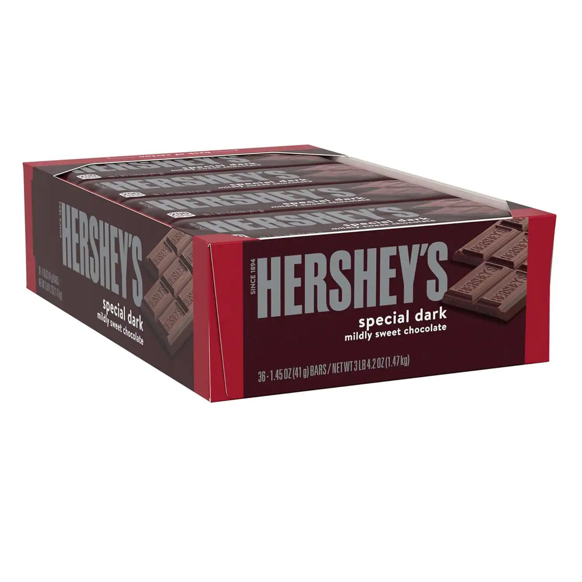 HERSHEY'S SPECIAL DARK Mildly Sweet Chocolate Candy Bars, 1.45 oz (36 Count)