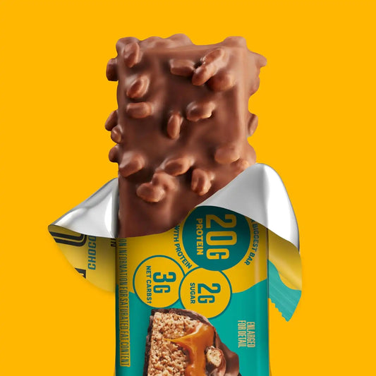 FULFIL Protein Bars, Chocolate Salted Caramel Flavored, Gluten Free with 20g Protein, Pantry Staples, 12 Count (Pack of 6)
