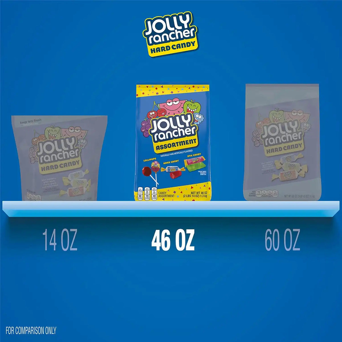 JOLLY RANCHER Assorted Fruit Flavored Hard Candy Bulk Bag, 46 oz