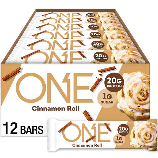 ONE Cinnamon Roll Protein Bars, 20g Protein, Gluten Free Snacks, 12 ct