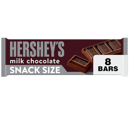 HERSHEY'S Chocolate Candy Bar, Snack Size, 0.45 Ounce, 8 Count