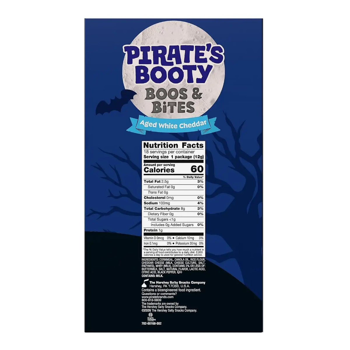 Pirate's Booty Boos & Bites Cheddar Cheese Puffs Halloween Snacks, 8.1 oz