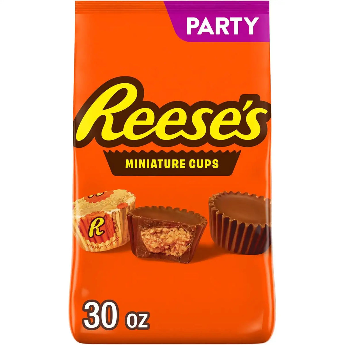 REESE'S Miniatures Milk Chocolate Peanut Butter Cups, 30 oz