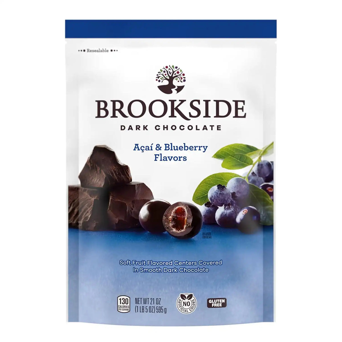 BROOKSIDE Dark Chocolate, Acai and Blueberry Flavored Chocolate Bag, 21 oz