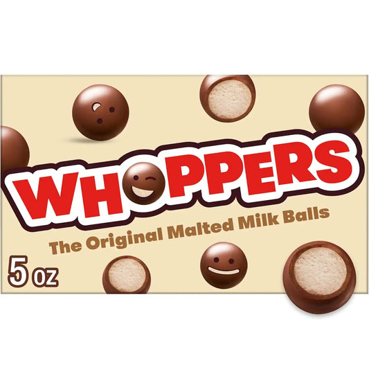 WHOPPERS Malted Milk Balls Candy Movie Theater Box, 5 oz