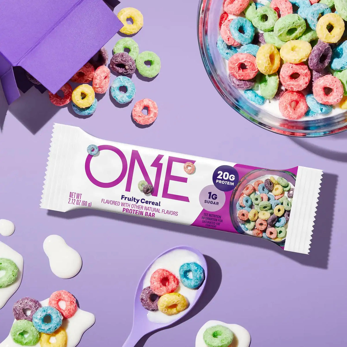 ONE Fruity Cereal Protein Bars, 20g Protein, Gluten Free Snacks, 12 ct