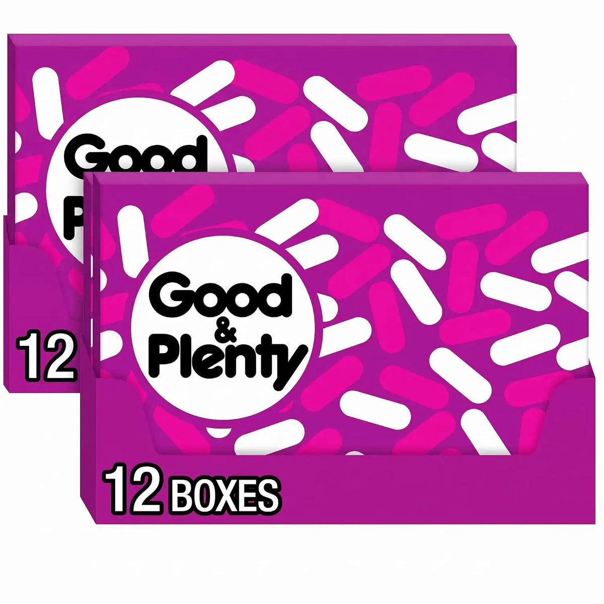 GOOD & PLENTY Licorice Fat Free, Candy Boxes, 6 oz (12 Count) (Pack of 2)