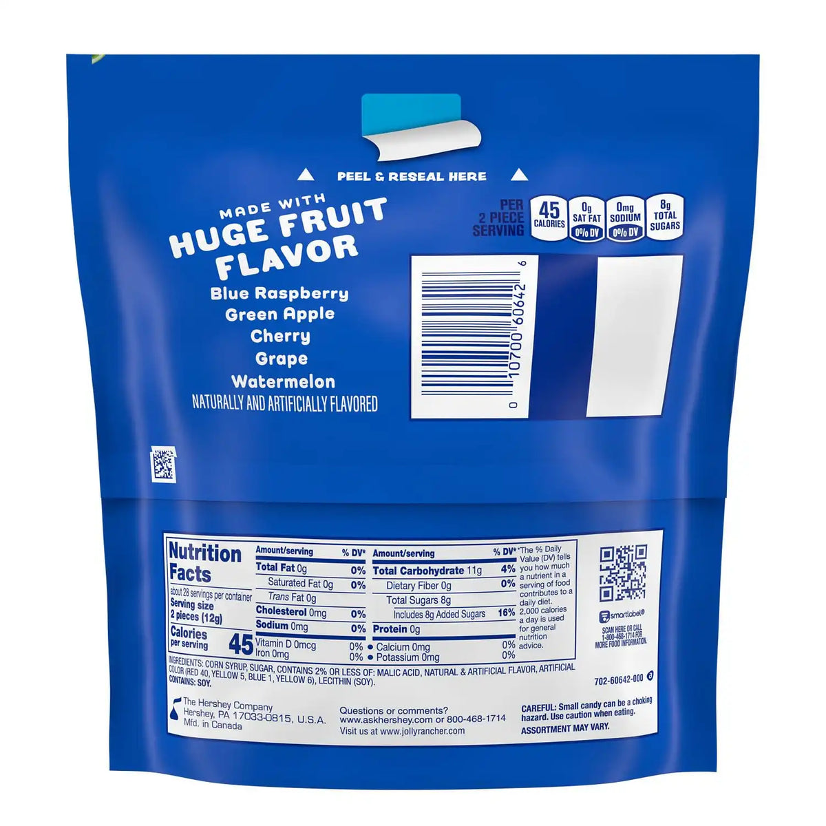JOLLY RANCHER Original Fruit Flavored Hard Candy Bag, 12 Ounce (Pack of 8)