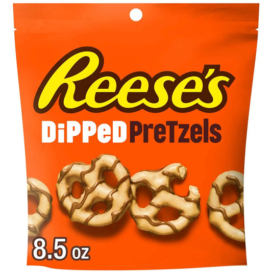 Reese's, Chocolate and Peanut Butter Candy Dipped Pretzels Bag, 8.5 Ounce