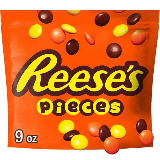 REESE'S PIECES Peanut Butter in a Crunchy Shell, Candy Bag, 9 oz